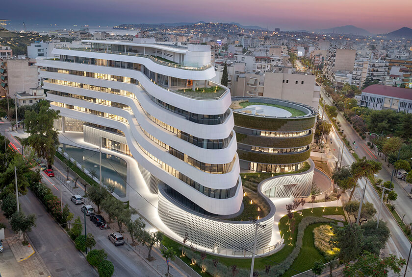 Tulip armchair for the new Agemar headquarters in Athens, Greece